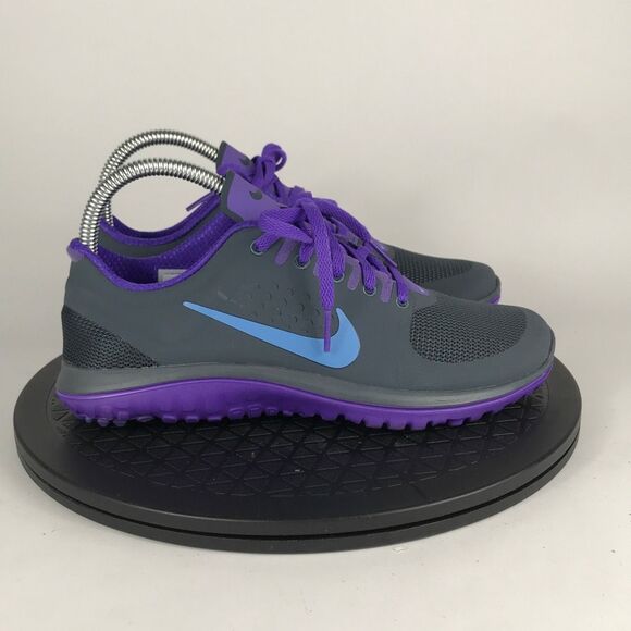 Nike FS Lite Run Gray/Purple Athletic Running Shoes 616684-008 Women’s Size 7 - Picture 4 of 11